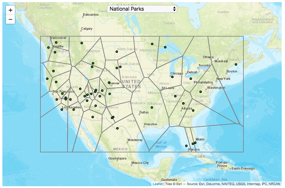National Park Voronoi Map