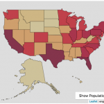 Scaling the physical size of States in the US to reflect population size (animation)