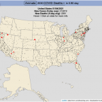 Animation of Coronavirus Cases and Deaths in US